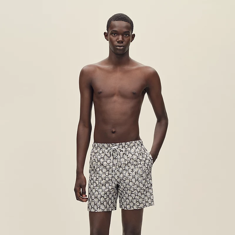 HERMES H CUT REMIX" SWIM TRUNKS