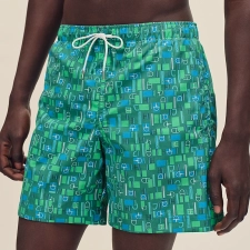 HERMES METAL AU CARRE" SWIM TRUNKS MENTHE