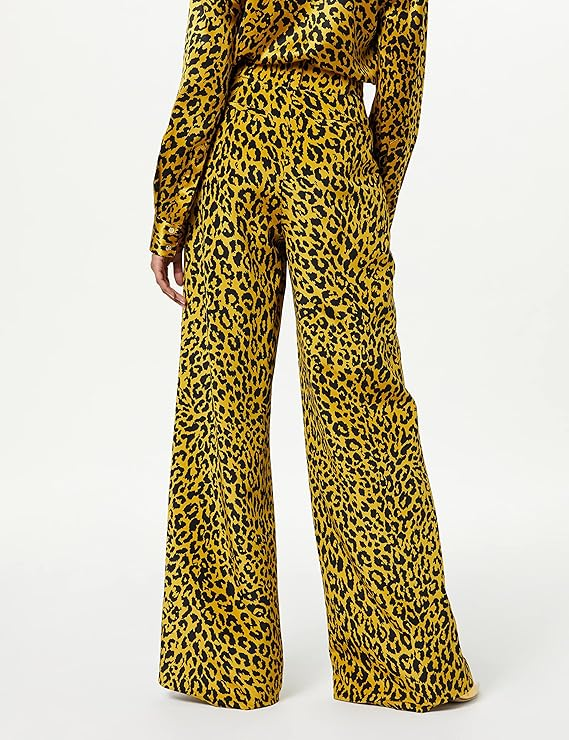 SERGIO HUDSON LEOPARD WIDE LEG TROUSER LEOPARD