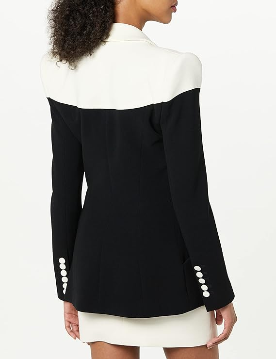 SERGIO HUDSON SPECTATOR BLAZER ONYX & IVORY