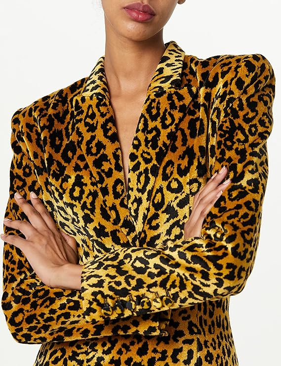 SERGIO HUDSON LEOPARD CROP JACKET  LEOPARD