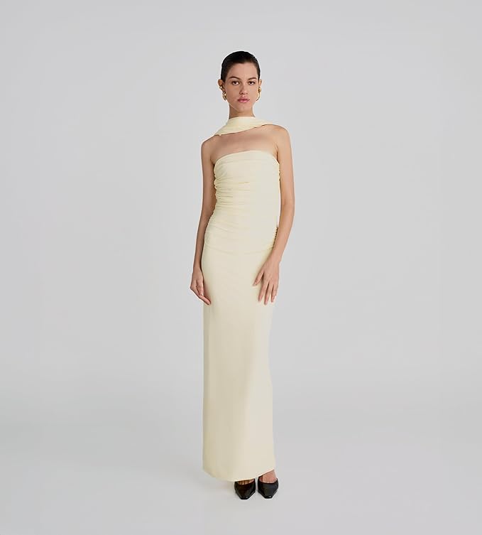 MAYGEL CORONEL MULETT BODYDRESS  VANILLA