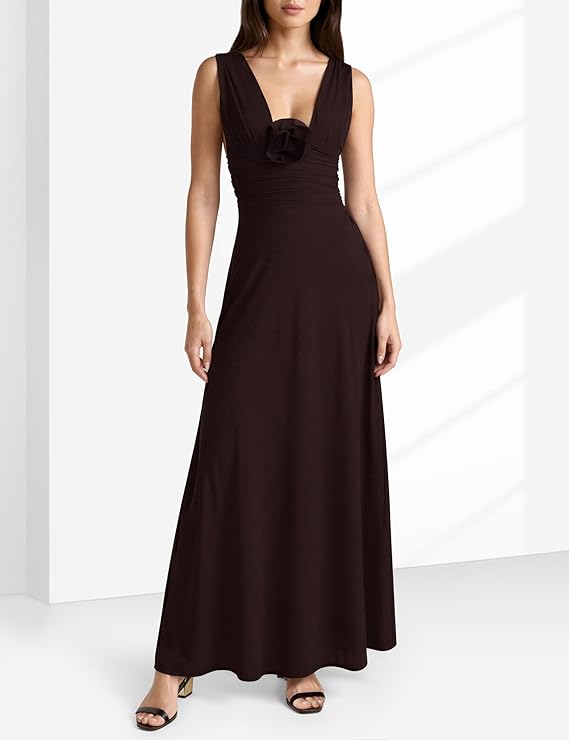 MAYGEL CORONEL ORINOCO DRESS COFFEE