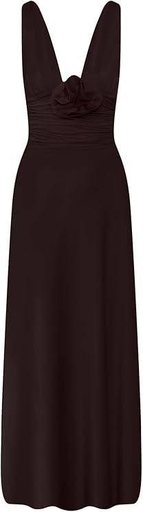MAYGEL CORONEL ORINOCO DRESS COFFEE