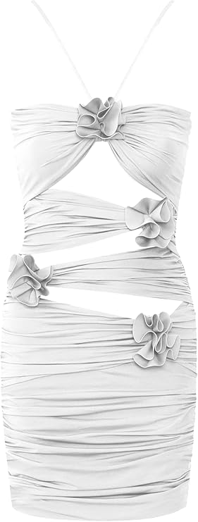 MAYGEL CORONEL COARI DRESS WHITE