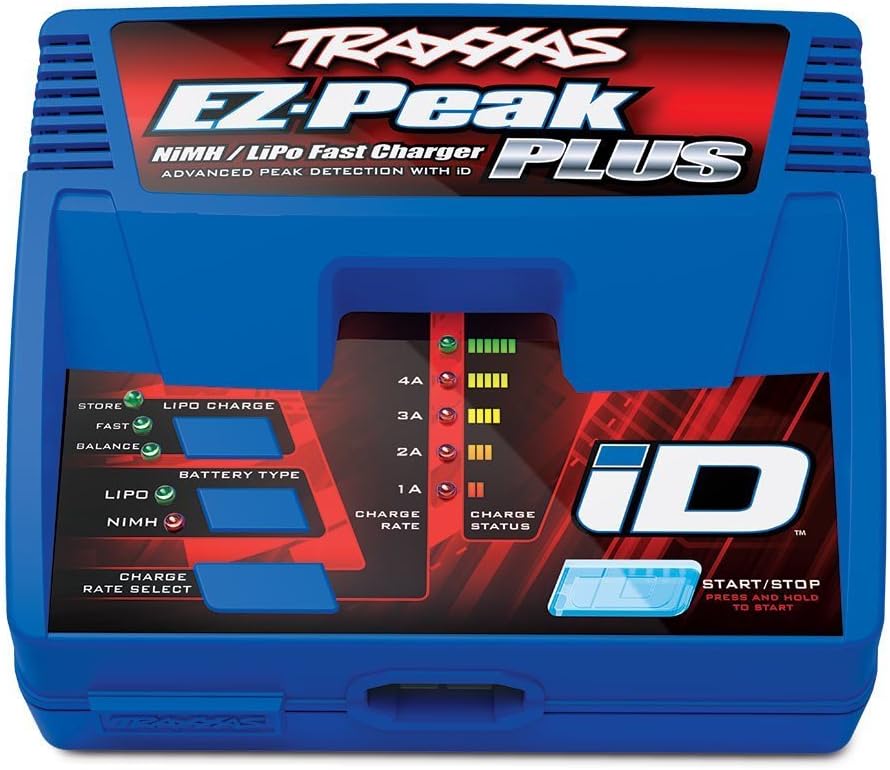 TRAXXAS 2970 EZ-PEAK PLUS 4A FAST CHARGER WITH AUTO ID FOR NIMH LIPO RC BATTERIES
