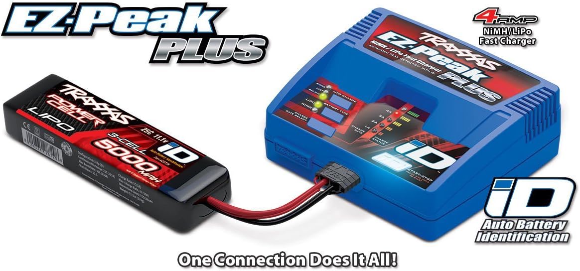 TRAXXAS 2970 EZ-PEAK PLUS 4A FAST CHARGER WITH AUTO ID FOR NIMH LIPO RC BATTERIES