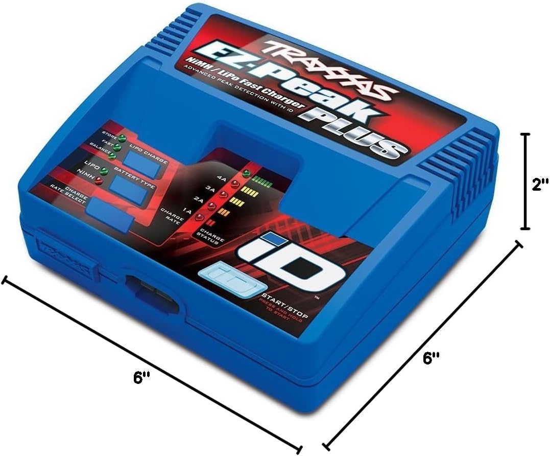 TRAXXAS 2970 EZ-PEAK PLUS 4A FAST CHARGER WITH AUTO ID FOR NIMH LIPO RC BATTERIES