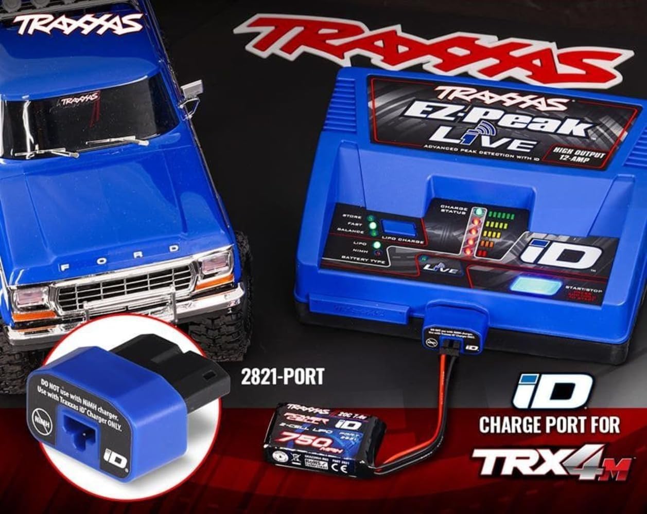 TRAXXAS 2821-PORT ID CHARGE PORT COMPATIBLE WITH TRX-4M BATTERIES FOR FAST CHARGING