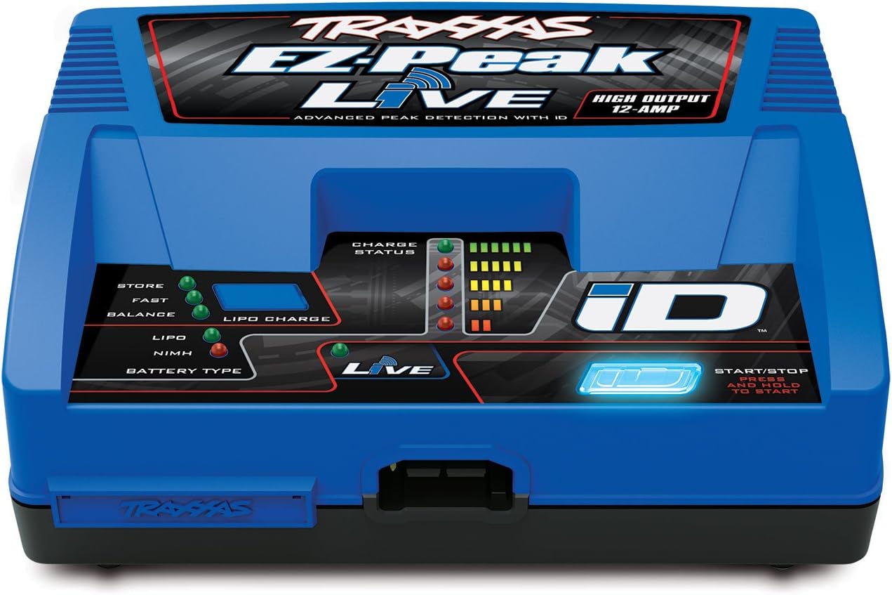 TRAXXAS 2971 EZ-PEAK LIVE 12A FAST CHARGER FOR NIMH LIPO BATTERIES WITH ID TECHNOLOGY