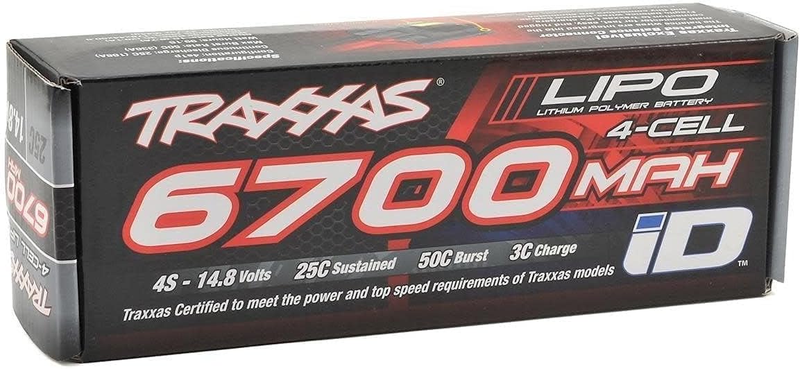TRAXXAS 2890X 6700MAH 14.8V 4-CELL 25C LIPO BATTERY FOR RC VEHICLES