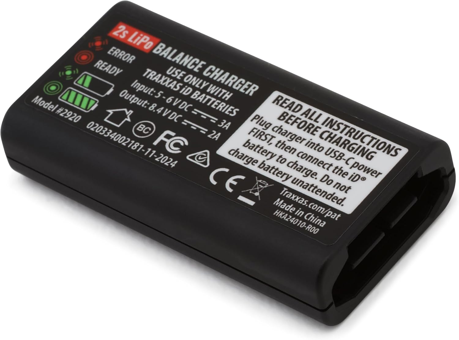 TRAXXAS 2S LIPO BATTERY CHARGER USB-C FAST CHARGING PORTABLE POWER SUPPLY FOR RC DRONES CARS