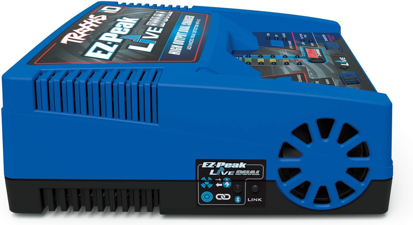 TRAXXAS EZ-PEAK LIVE DUAL 200W MULTI-CHEMISTRY BATTERY CHARGER WITH ID BLUE 2973