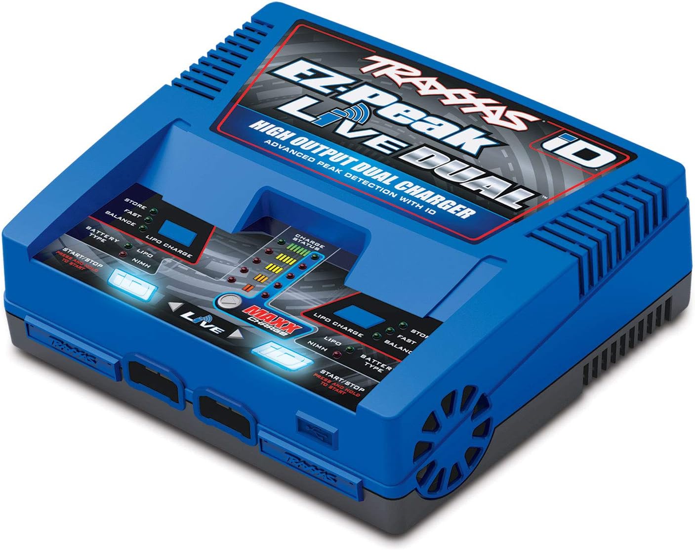 TRAXXAS EZ-PEAK LIVE DUAL 200W MULTI-CHEMISTRY BATTERY CHARGER WITH ID BLUE 2973