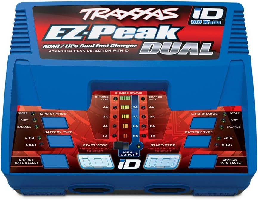 TRAXXAS 2972 EZ-PEAK PLUS 100W DUAL NIMH LIPO BATTERY CHARGER WITH ID SYSTEM