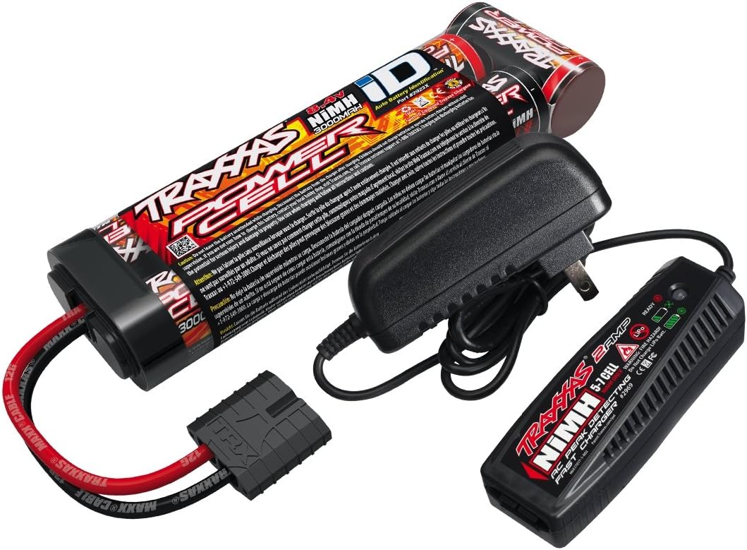 TRAXXAS 8.4V NIMH BATTERY AND 2A FAST CHARGER COMPLETE FLAT PACK COMBO