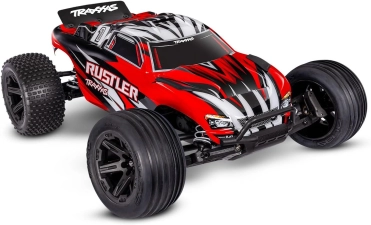 TRAXXAS RUSTLER 2WD RC TRUCK WITH XL-5 ESC AND BATTERY - RED