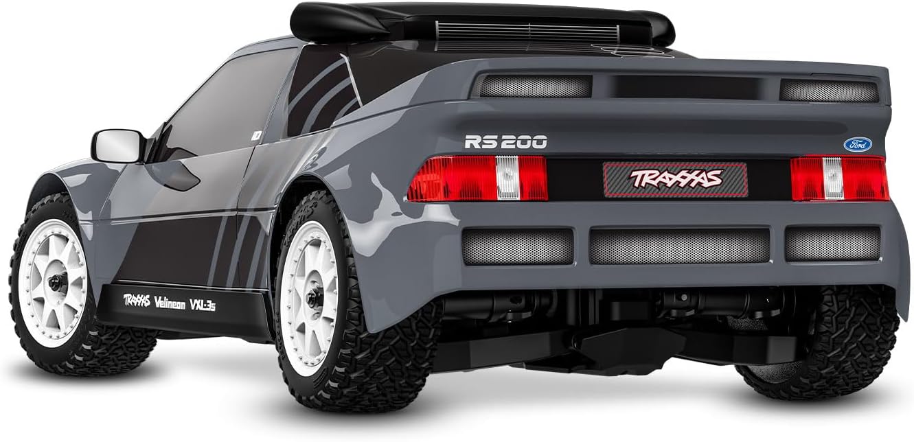 TRAXXAS MINI RALLY VXL FORD RS200 GRAY - HIGH-PERFORMANCE RC CAR MODEL
