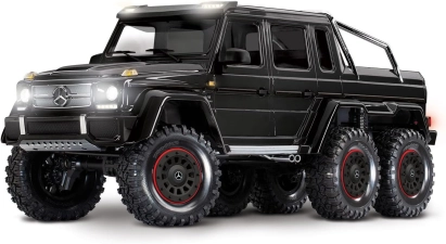 TRAXXAS TRX-6 G63 CLIPLESS BLACK RC TRUCK HIGH PERFORMANCE OFF-ROAD VEHICLE