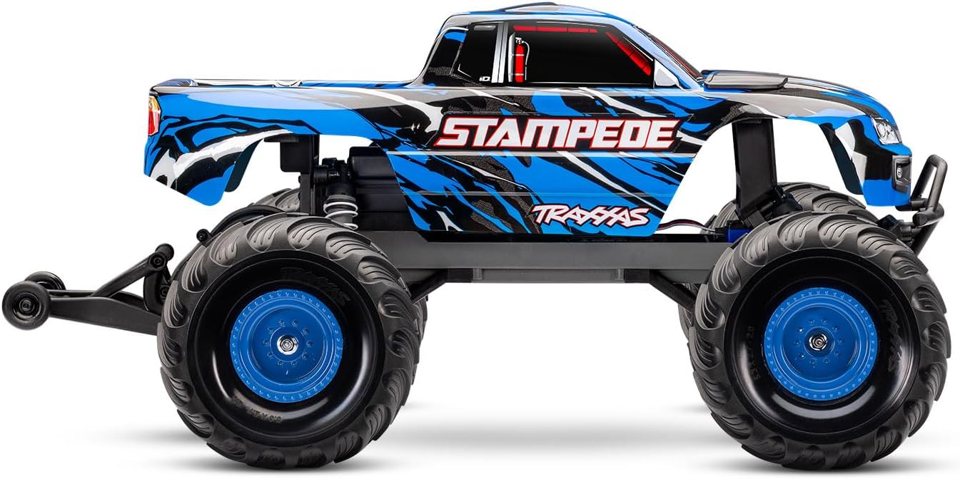 TRAXXAS STAMPEDE 2WD XL-5 BLUE RC TRUCK WITH BATTERY HIGH-PERFORMANCE OFF-ROAD VEHICLE