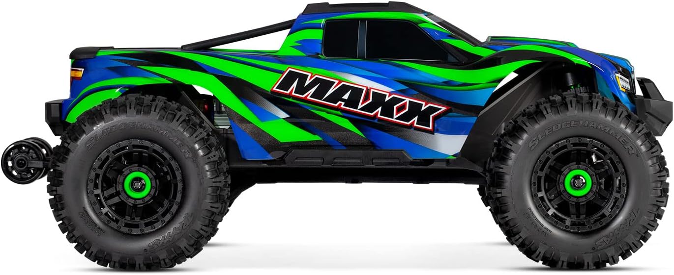 TRAXXAS MAXX WIDE GREEN 1 10 4WD MONSTER TRUCK RC CAR RTR 2.4GHZ RADIO CONTROL MODEL