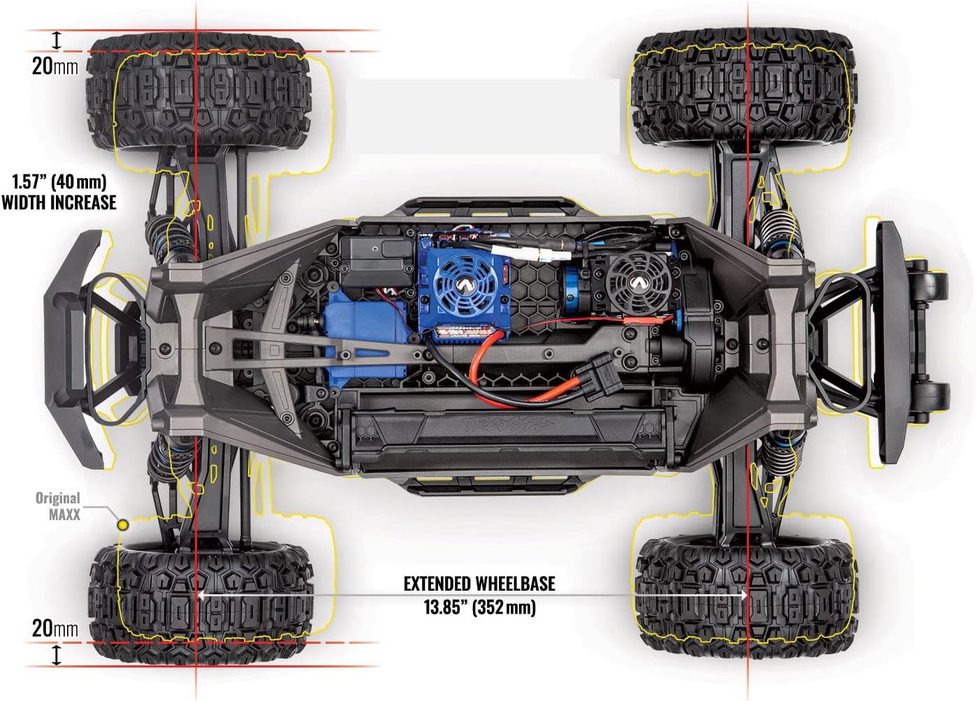 TRAXXAS MAXX WIDE GREEN 1 10 4WD MONSTER TRUCK RC CAR RTR 2.4GHZ RADIO CONTROL MODEL