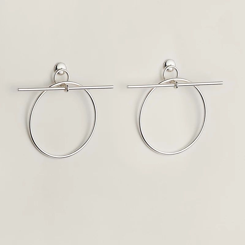 HERMES LOOP EARRINGS, MEDIUM MODEL
