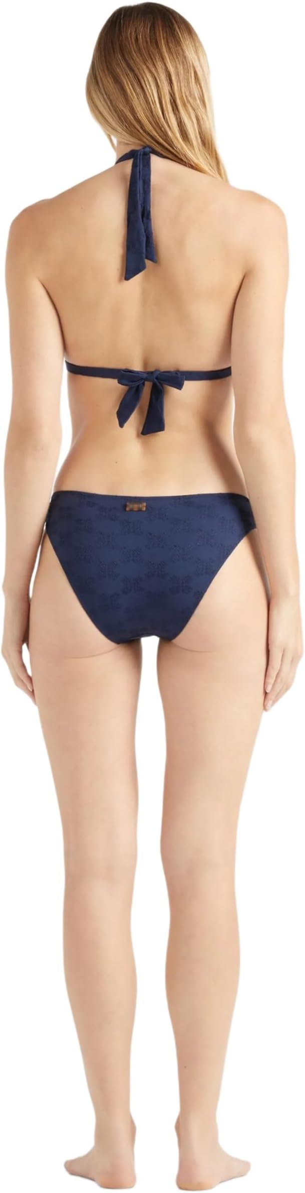 VILEBREQUIN HALTER BIKINI TOP TURTLE MONOGRAM BLUE