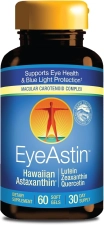NUTREX HAWAII EYEASTIN, BIOASTIN HAWAIIAN ASTAXANTHIN WITH LUTEIN & ZEAXANTHIN - 60 ADET
