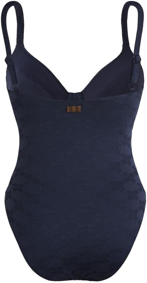 VILEBREQUIN UNDERWIRE ONE-PIECE SWIMSUIT TURTLE MONOGRAM NAVY