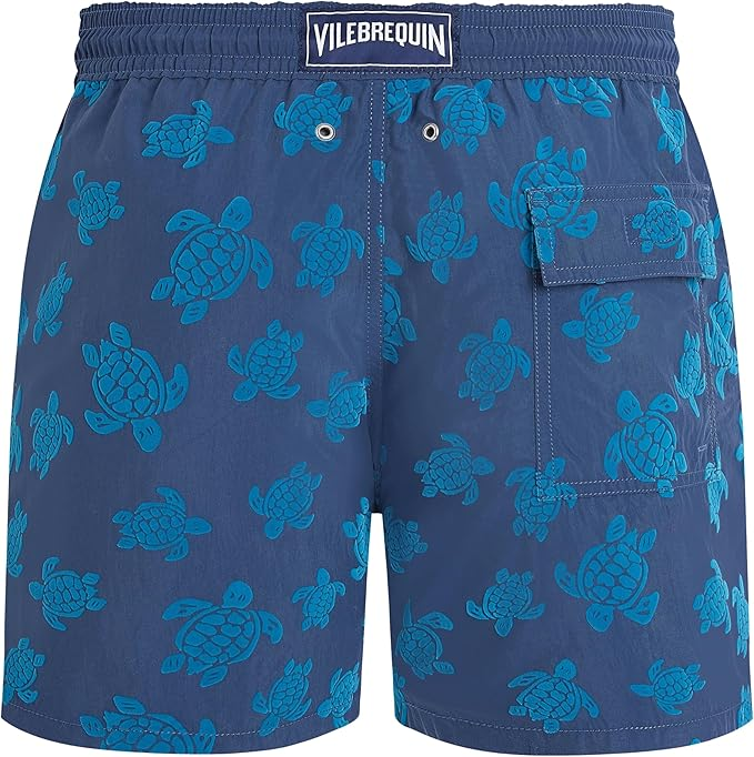 VILEBREQUIN SWIM SHORTS FLOCKED RONDE DES TORTUES  EVENING