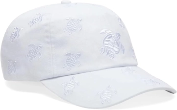 VILEBREQUIN EMBROIDERED CAP TURTLES ALL OVER WHITE