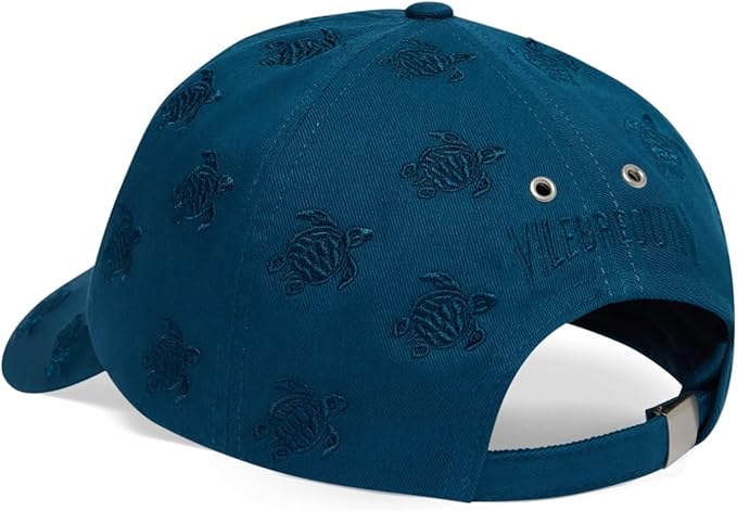 VILEBREQUIN EMBROIDERED CAP TURTLES ALL OVER PEACOCK