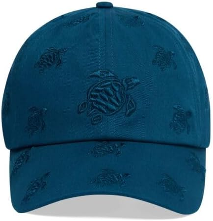VILEBREQUIN EMBROIDERED CAP TURTLES ALL OVER PEACOCK