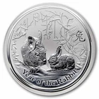APMEX 2011 AUSTRALIA 1 KILO SILVER YEAR OF THE RABBIT BU