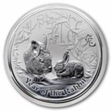APMEX 2011 AUSTRALIA 1 KILO SILVER YEAR OF THE RABBIT BU
