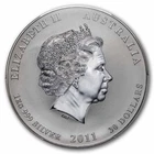 APMEX 2011 AUSTRALIA 1 KILO SILVER YEAR OF THE RABBIT BU