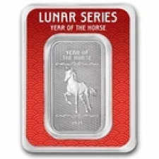 APMEX 1 OZ SILVER BAR - 2026 APMEX YEAR OF THE HORSE (TEP, SERIES 2)