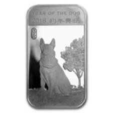 APMEX  1 OZ SILVER BAR - APMEX (2018 YEAR OF THE DOG)