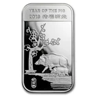 APMEX 1 OZ SILVER BAR - APMEX (2019 YEAR OF THE PIG)