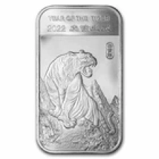 APMEX 1 OZ SILVER BAR - APMEX (2022 YEAR OF THE TIGER)