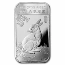 APMEX 1 OZ SILVER BAR - APMEX (2023 YEAR OF THE RABBIT)