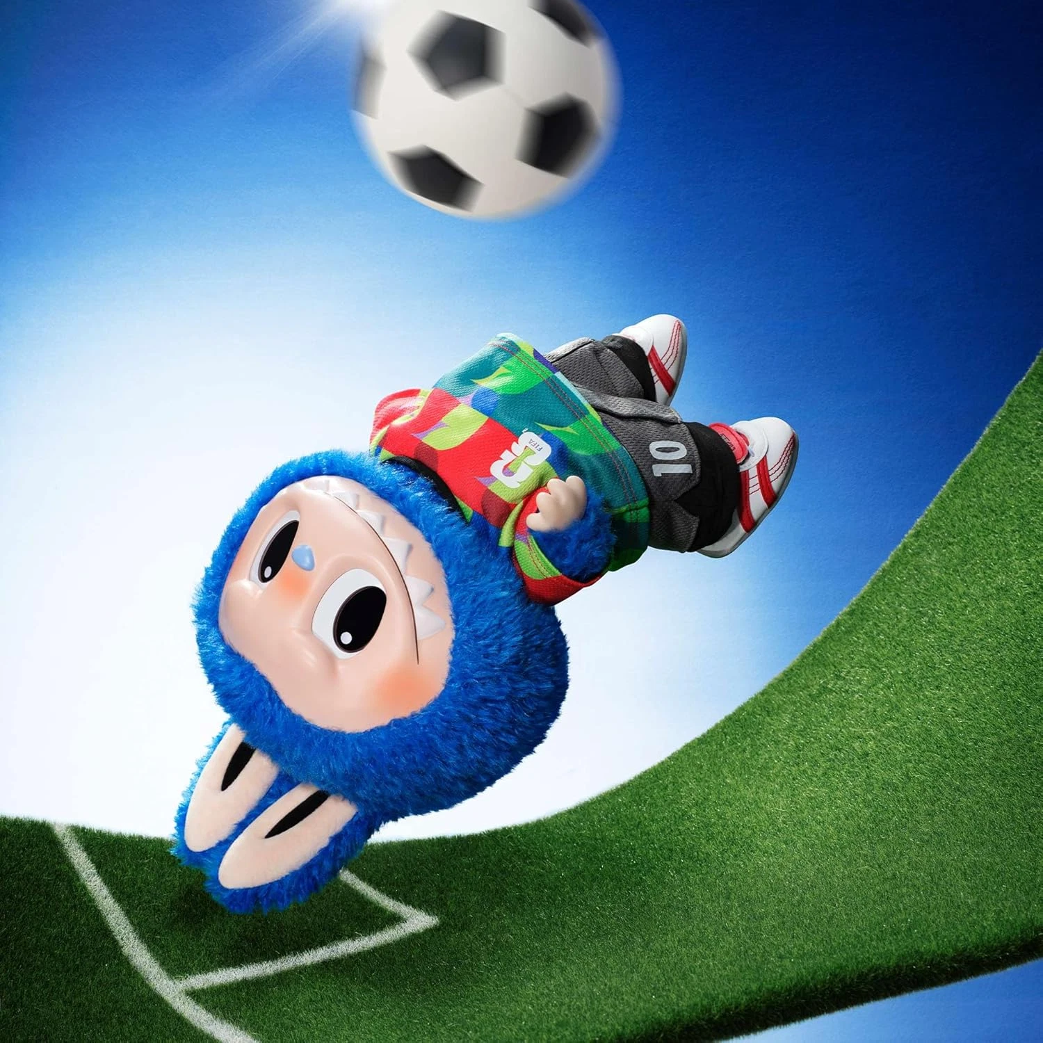 LABUBU THE MONSTERS × FIFA SERIES - CATCH THE WIN VINYL PLUSH DOLL, BIG LABUBU WITH FIF
