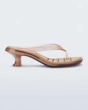 MELISSA FLIP FLOP KITTEN HEEL  CLEAR BEIGE