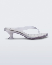 MELISSA FLIP FLOP KITTEN HEEL  CLEAR WHITE
