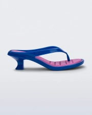 MELISSA FLIP FLOP KITTEN HEEL  BLUE/PINK
