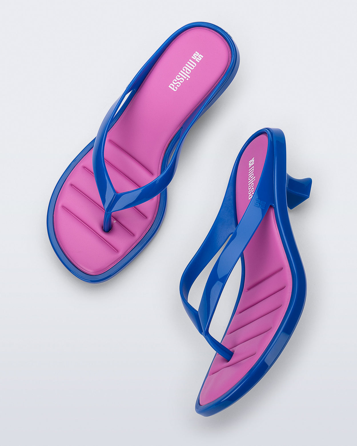 MELISSA FLIP FLOP KITTEN HEEL  BLUE/PINK