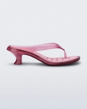 MELISSA FLIP FLOP KITTEN HEEL  CLEAR PINK