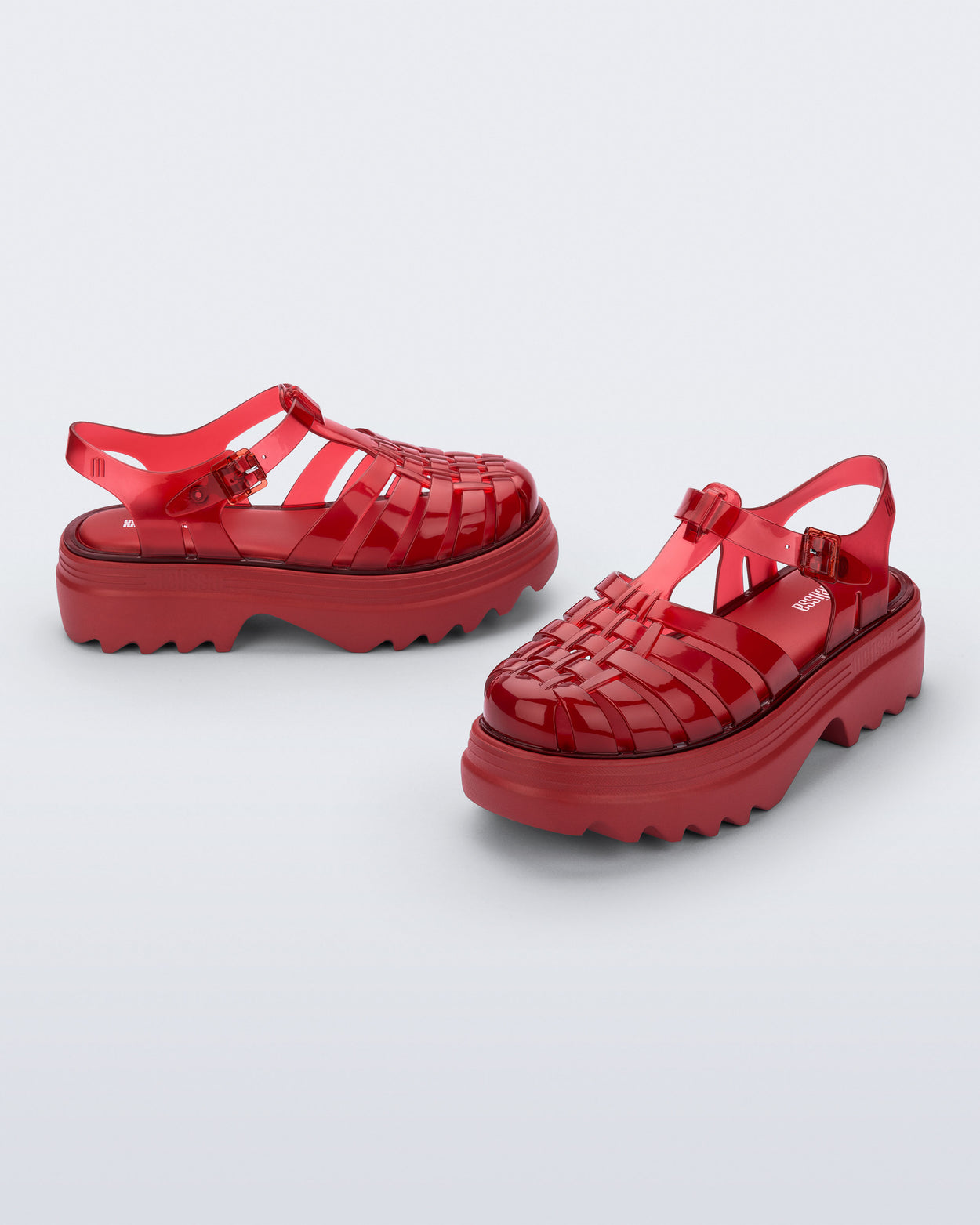 MELISSA POSSESSION PLATFORM II  TRANSPARENT RED