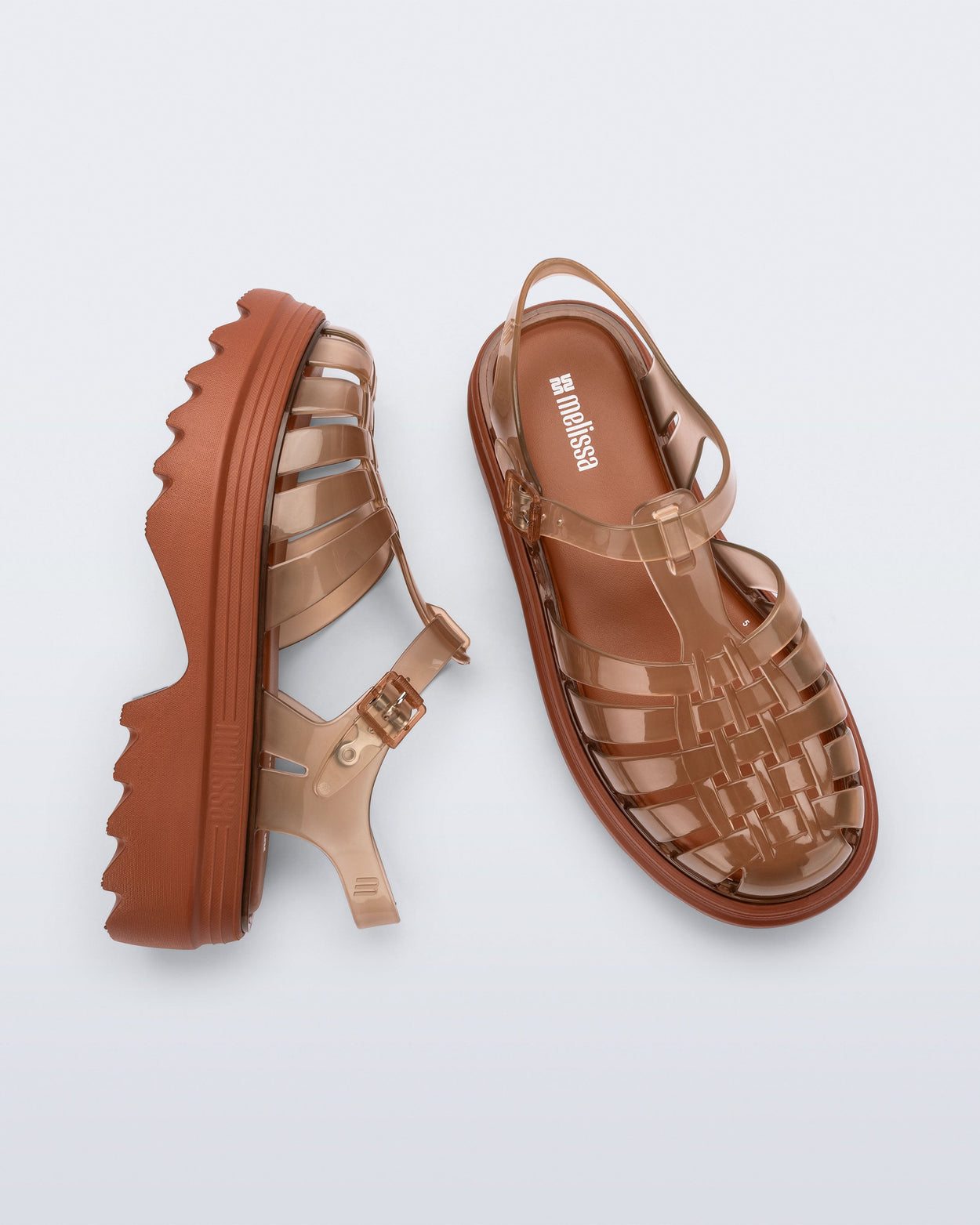 MELISSA POSSESSION PLATFORM II  TRANSPARENT BROWN